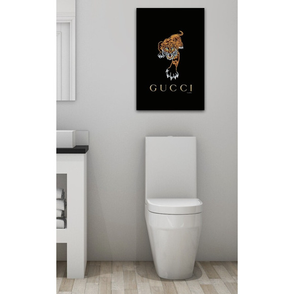 Gucci Wall Art Fairchild Paris Canvas Wall Art 24 " x 36 " Black Home Decor NEW - Picture 4 of 6